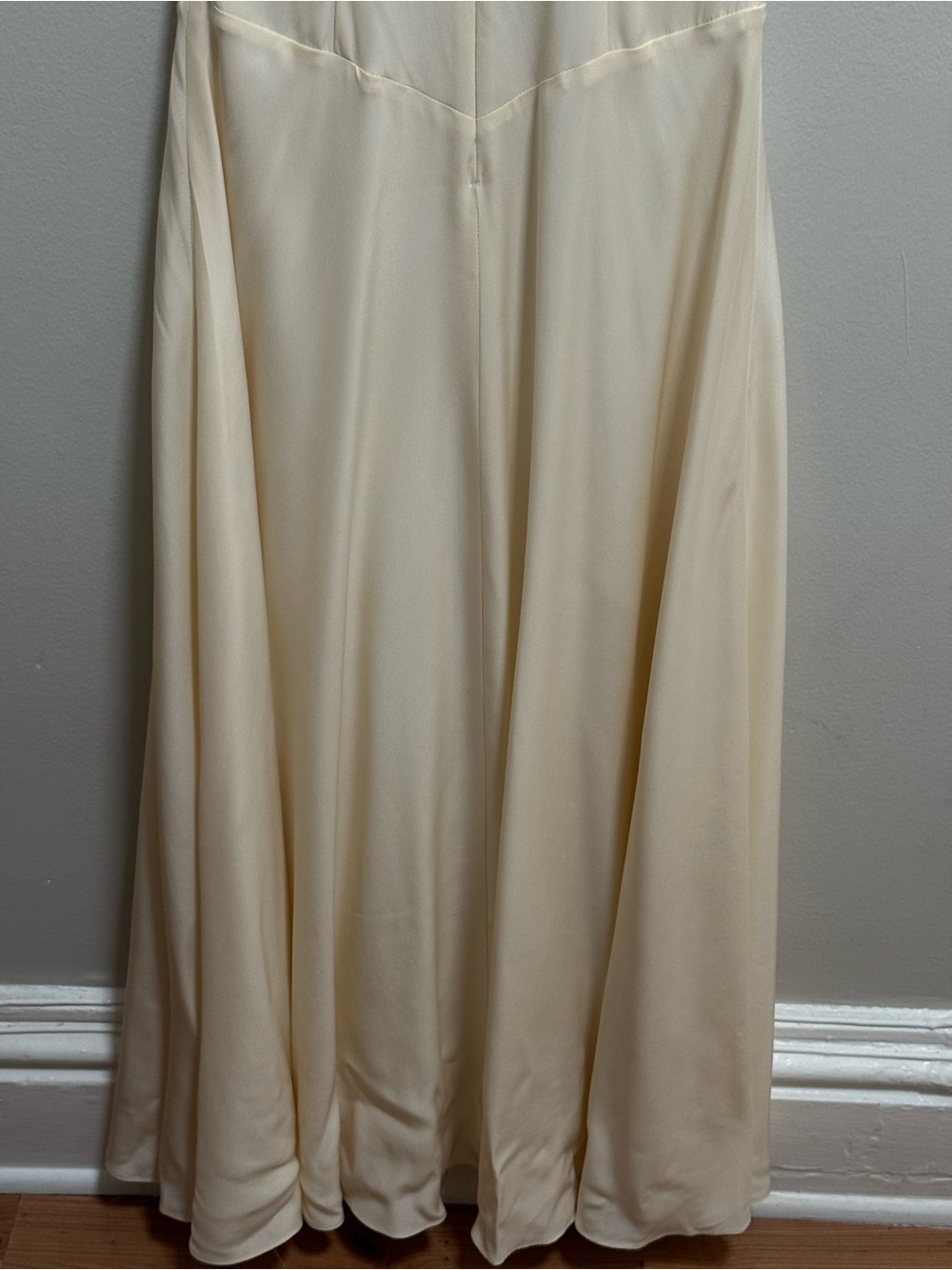 Reformation Katelyn ivory silk dress fior de latte halter maxi formal bridal NWT - Picture 9 of 10